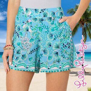 Lilly Pulitzer 5" Neilah Shorts Frenchie Blue Mosaic Shells